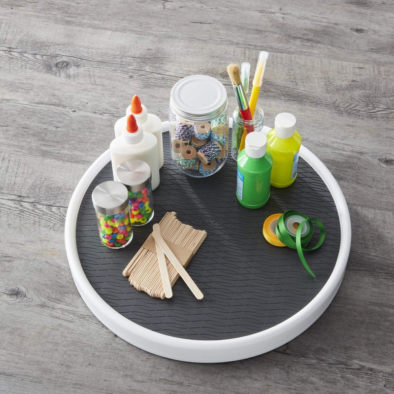 Copco Pro 15-Inch Lazy Susan Turntable, Non-Skid Pantry or Cabinet Organizer for Spices, Condiments, and Bottles, Smooth Rotation, Charcoal Finish - Image 3