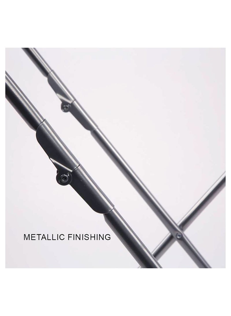 كويزين أرت مجفف ملابس  متر - رف تجفيف قابل للطي بإطار وأرجل فضية - Image 4