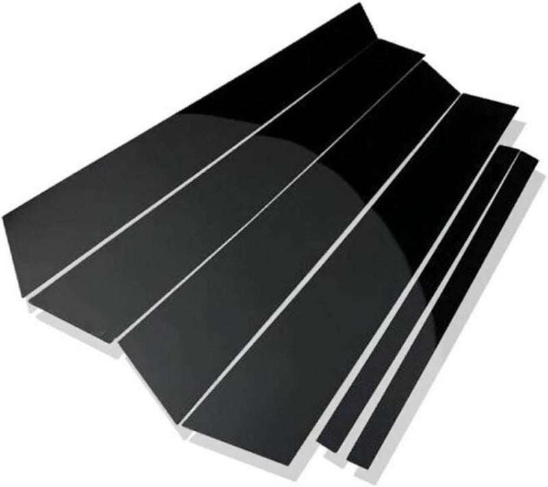 DEMULAX 6PCS Gloss Black Window Trim Cover for BMW 7 Series - Image 1