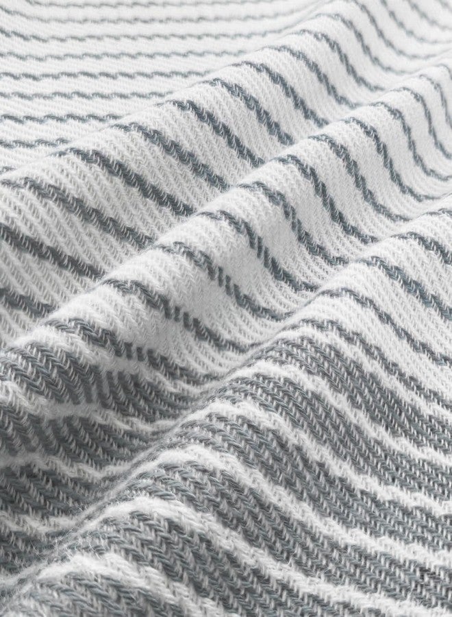 ديكور راك مجموعة من 6 مناشف مطبخ كبيرة من ديكورراك، مقاس 16 × 27 بوصة، ماصة للأطباق، مصنوعة من القطن بنسبة 100%، لون رمادي (عبوة من 6 قطع) - Image 2