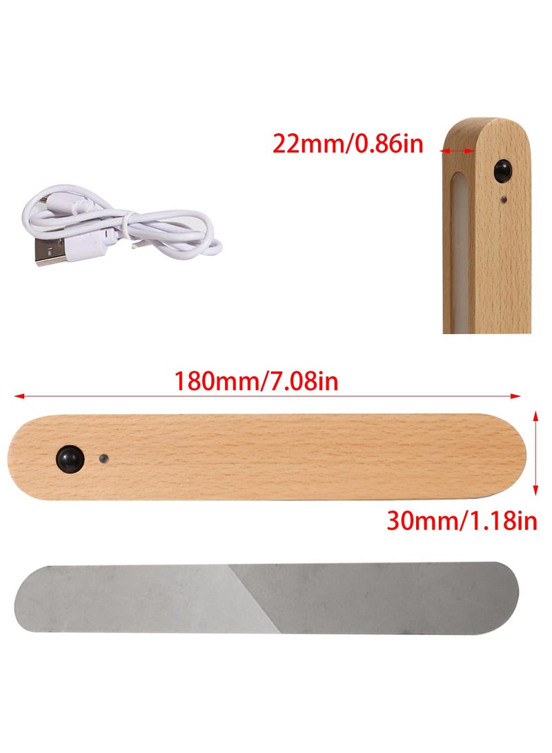 Y&D LED Motion Sensor Night Light Battery Operated Wall Light-USB Rechargeable Magnetic with Warm White for Kids Room Bathroom Cabinet Closet Hallway - Image 5