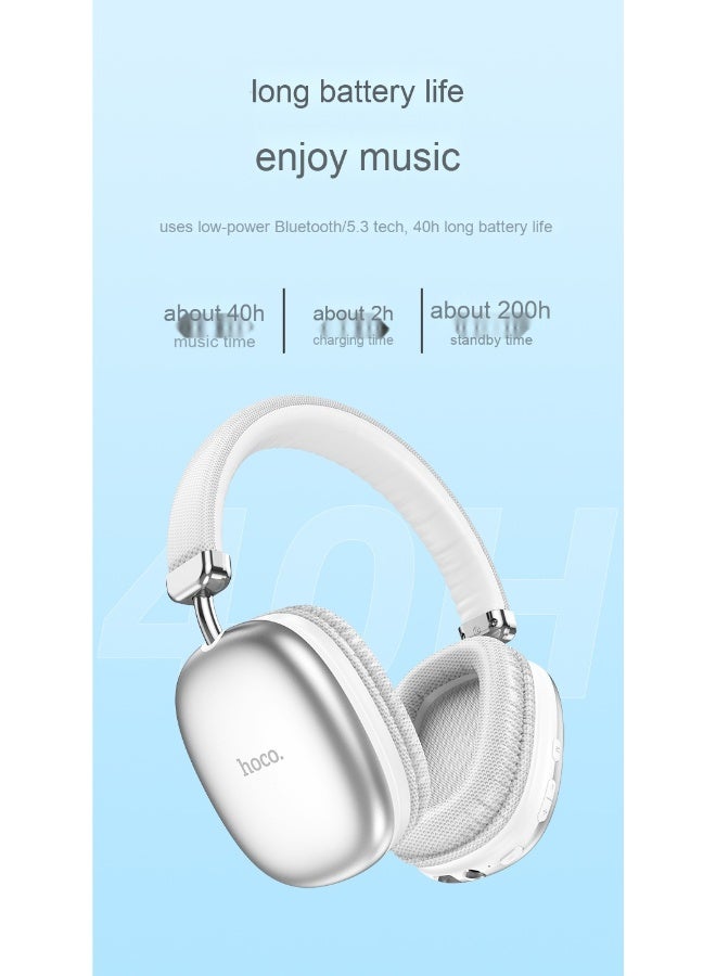 Hoco W35 Yuezhe Bluetooth Over-Ear Headphones with 40-Hour Battery Life - Perfect for Music and Running - Image 5