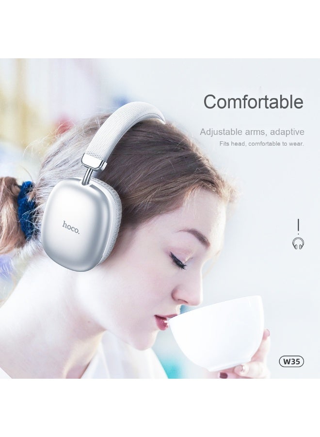 Hoco W35 Yuezhe Bluetooth Over-Ear Headphones with 40-Hour Battery Life - Perfect for Music and Running - Image 3