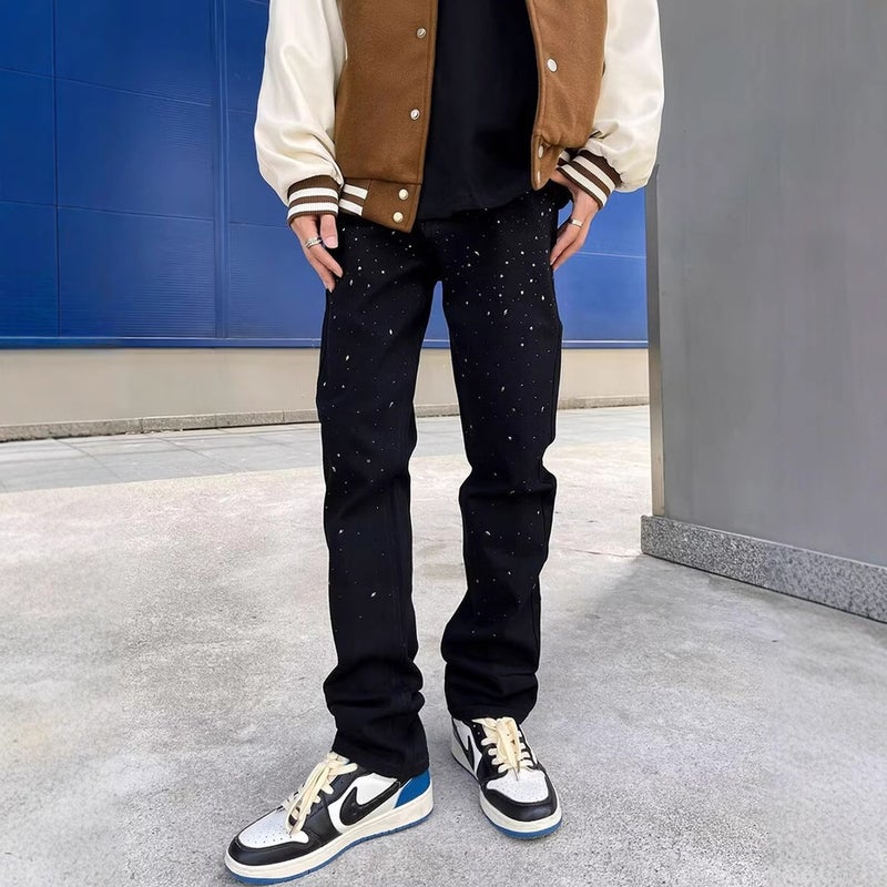 Unisex Classic Denim Jeans Loose Fit Daily Outdoor Wear - Image 2