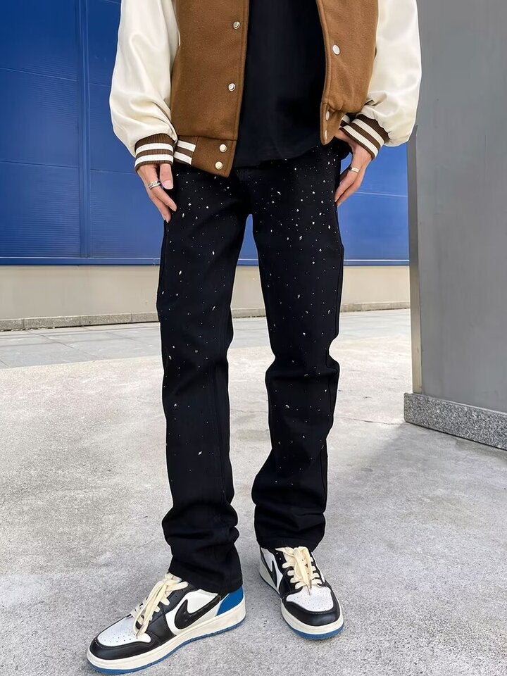 Unisex Classic Denim Jeans Loose Fit Daily Outdoor Wear - Image 1
