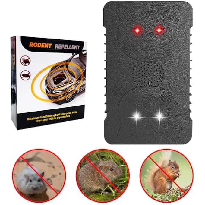 rayihni Ultrasonic Skunk Repellent, Repels Skunks, Rats, Raccoons and Rodents Battery Operated, Works in Cars, Garages and Attics - Image 3