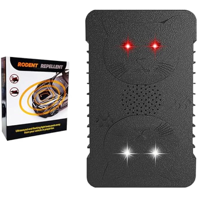 rayihni Ultrasonic Skunk Repellent, Repels Skunks, Rats, Raccoons and Rodents Battery Operated, Works in Cars, Garages and Attics - Image 1