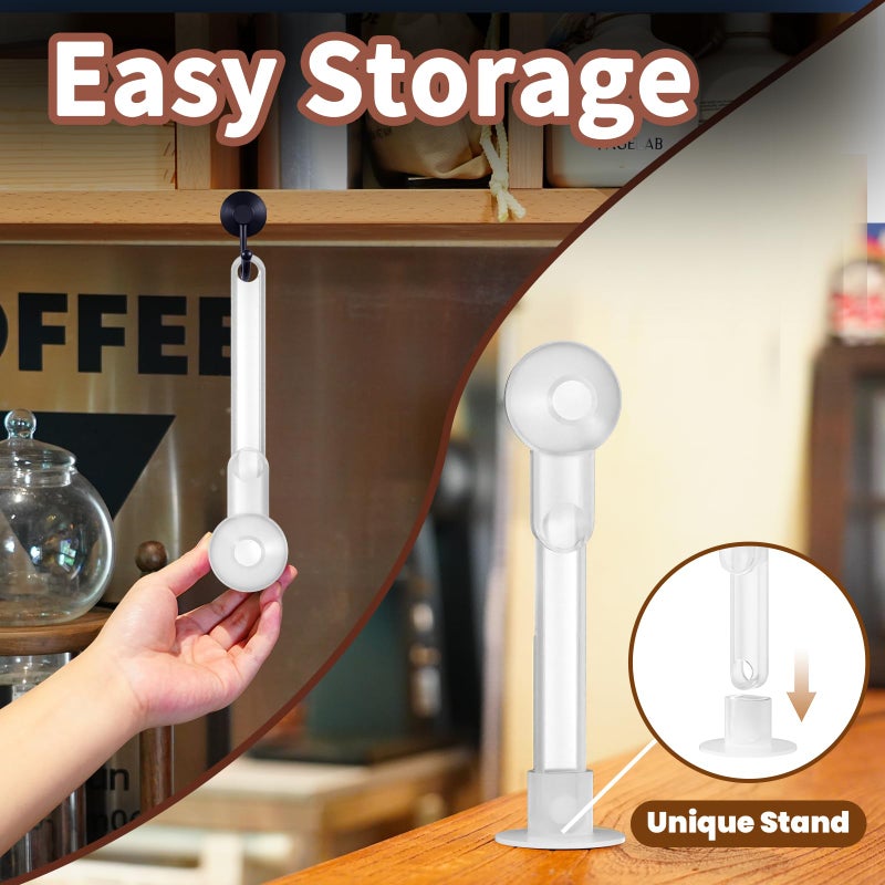 Mudygelay Coffee Scoop with Funnel for Ground Coffee, Protein Powder & Tea, for Reusable K Cup Refiller, 2TBSP Mess-Free, Funnel Design Prevents Spills (Translucent White, 1-Pack) - Image 5