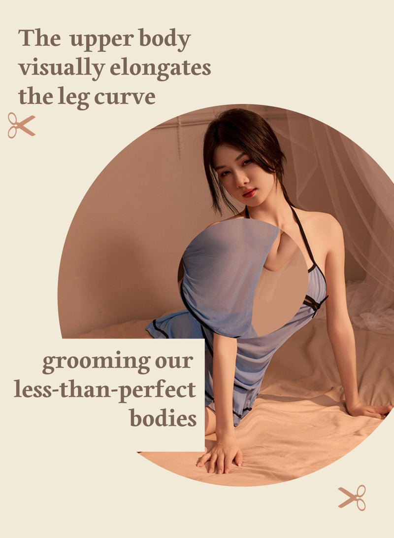 Ocean Sweet family suit, bedroom pajamas and overalls (blue) - Image 3