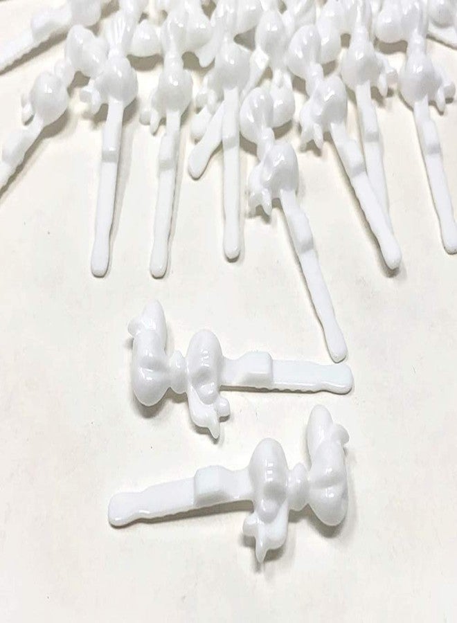 Tara Girls Super Cute Self Hinge Plastic Mulit Design Hair Barrettes Selection. 42 pc white bow shape - Image 3