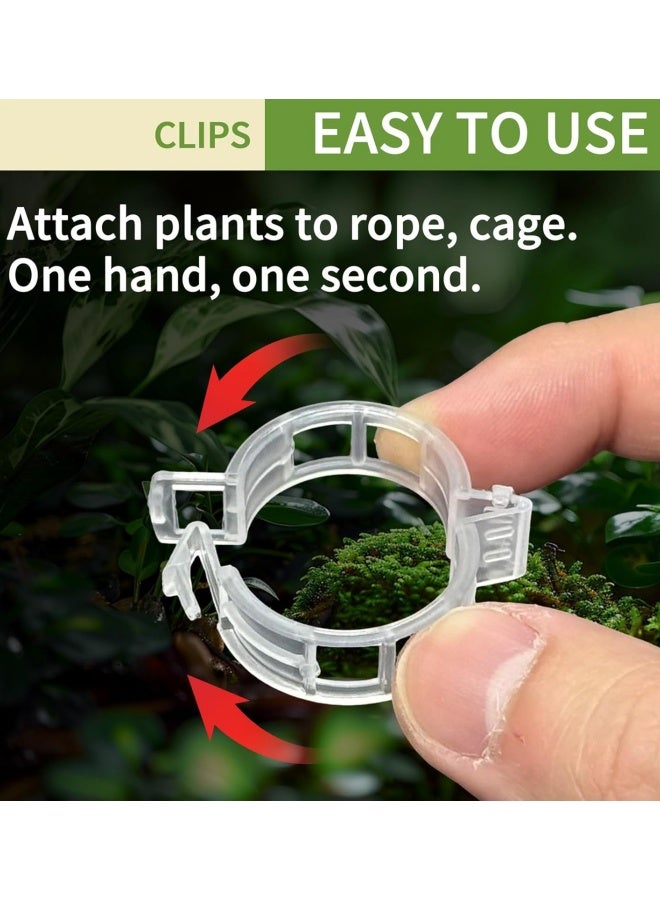 مجموعة تدريب النباتات - 50 عبوات أواني إنبات البذور مع 300 مشبك دعم النباتات لنمو أكثر صحة - Image 4