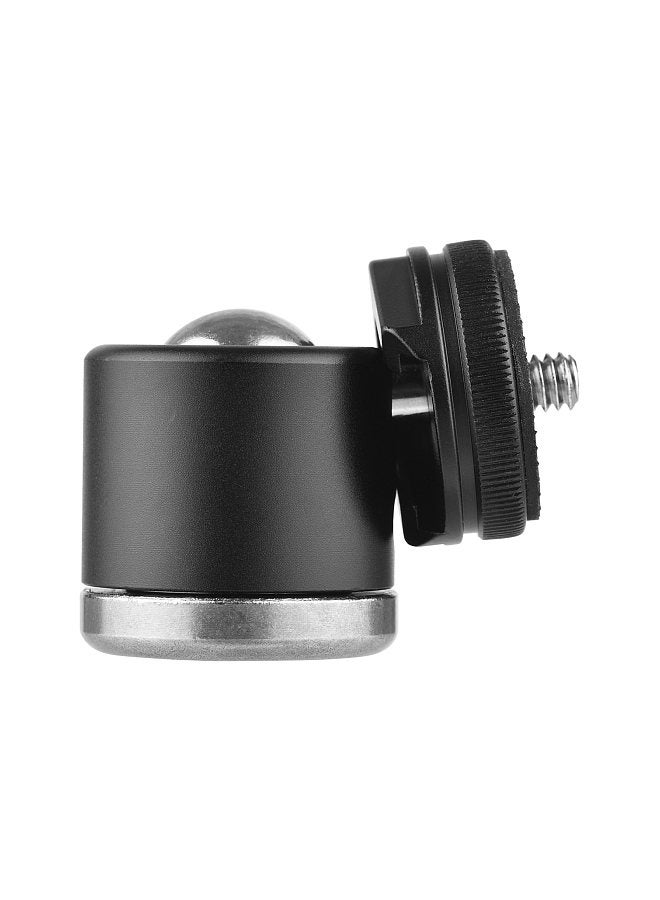 2-in-1 1/4 Screw Cold Shoe Mount Ball Head 360° Rotatable Dual Use Mini Ball Head Aluminum Alloy Ball Head for Camera Phone Holder Tripod Video Light  - Image 2