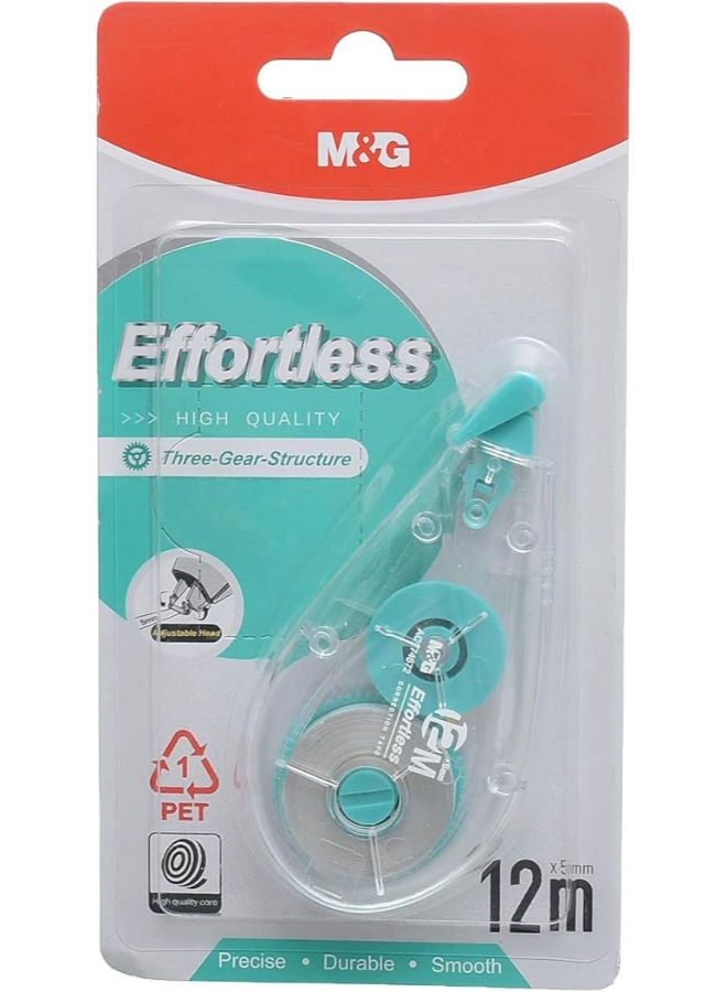 M&G Effortless Correction Tape, 12m x 5mm for Smooth, Precise Writing Error Fixes, Assorted Colors - Image 1