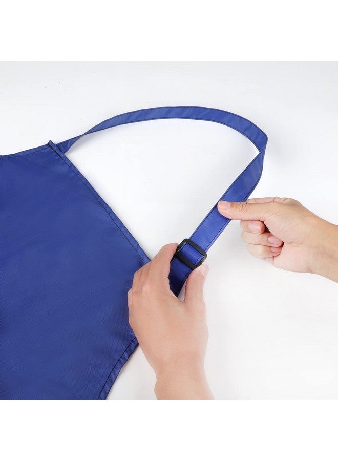 Gotega 2 Pack Waterproof Rubber Vinyl Apron 40" Light Duty Model Chemical Resistant Work Apron Clothes Durable Extra Long Black with Adjustable Bib Apron for Dishwashing Lab Work Butcher Cleaning Fish Blue - Image 4