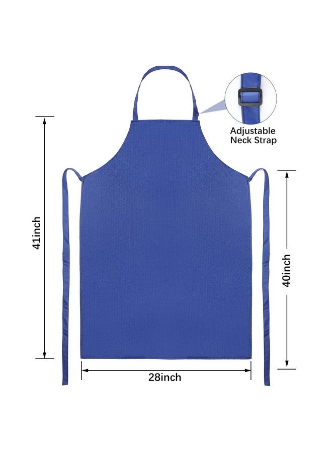 Gotega 2 Pack Waterproof Rubber Vinyl Apron 40" Light Duty Model Chemical Resistant Work Apron Clothes Durable Extra Long Black with Adjustable Bib Apron for Dishwashing Lab Work Butcher Cleaning Fish Blue - Image 2