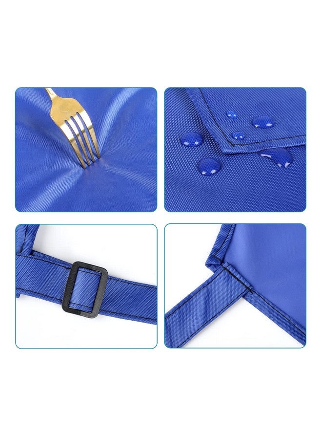 Gotega 2 Pack Waterproof Rubber Vinyl Apron 40" Light Duty Model Chemical Resistant Work Apron Clothes Durable Extra Long Black with Adjustable Bib Apron for Dishwashing Lab Work Butcher Cleaning Fish Blue - Image 5