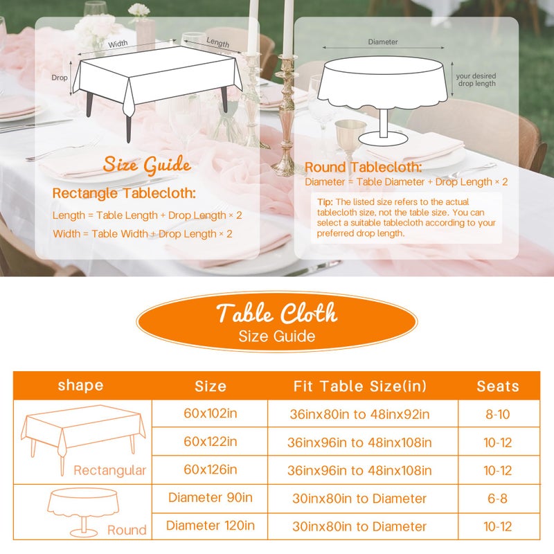 BIGTONE 12 Pack White Rectangle Tablecloth 60 x 102 Inch, Cross Ribbon Packing Reusable Table Clothes for 6 Foot Tables, Wrinkle Resistant Polyester Fabric Table Cover for Wedding, Party, Banquet - Image 4