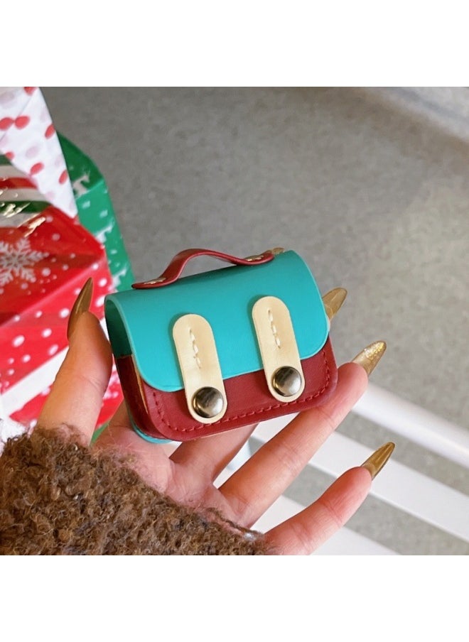 Simple For Apple Earphone Case Bluetooth Headset Pro2 Pink Earphone Case Vermilion AirPods Flip Case Ear-Color:[dark Brown Flip Backpack]-Applicable Models:【Airpods 4】