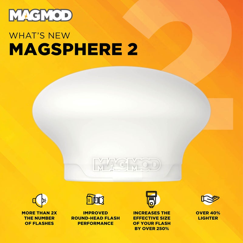 MAGMOD MagSphere 2 Flash Diffuser by MagMod, Photography Lighting Flash Modifier, Magnetic Light Diffuser Attachment, Lightweight Light Control, Magnetic Light Modifier - Image 4