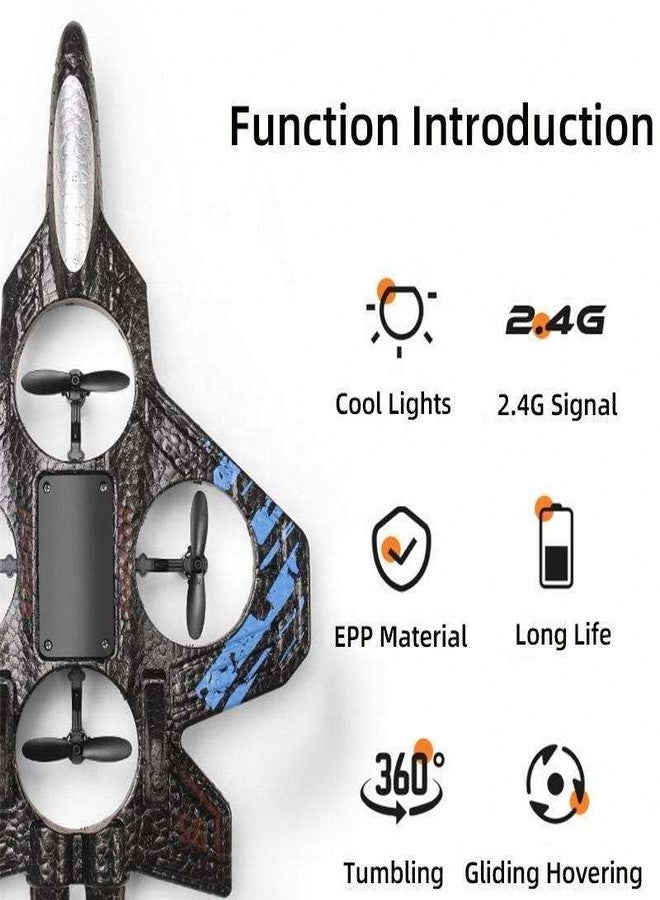 ocvito Fighter Plane RC Plane - 2.4 GHz Remote Controlled Fighter Plane || RC Airplane Easy to Fly Stable Jet Fighter Toys for Kids || LED Lights, 360 Degree Hovering Airplane and Stun Roll. (Green) - Image 5