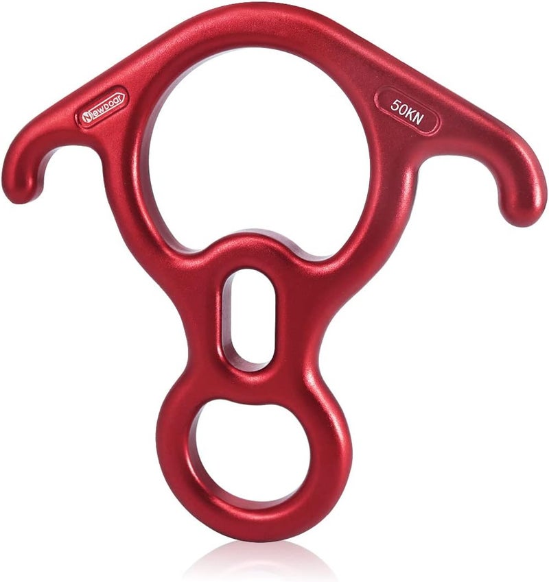 Newdoar 50KN 11000 LBF Rescue Figure,8 Descender Large Bent-Ear Belaying and Rappelling Gear Belay Device for Rock Climbing, Aerial Dance,Ziplining and Peak Rescue 7075 Aluminum Alloy - Image 1