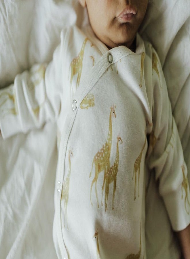 PEHR Kimono Romper Giraffe / 0-3 mos. - Image 3