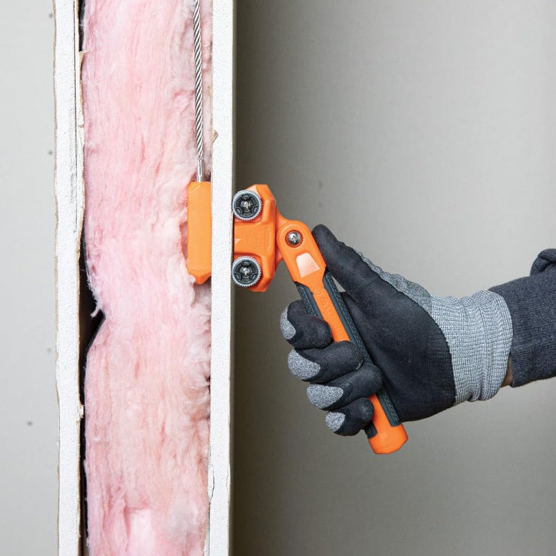 كلاين تولز أدوات كلاين 50611 أداة سحب الأسلاك المغناطيسية تسحب الأسلاك الكهربائية خلف الجدران/المساحات الضيقة، كابل زعيم من الفولاذ المقاوم للصدأ يسحب مغناطيس نادر - Image 5