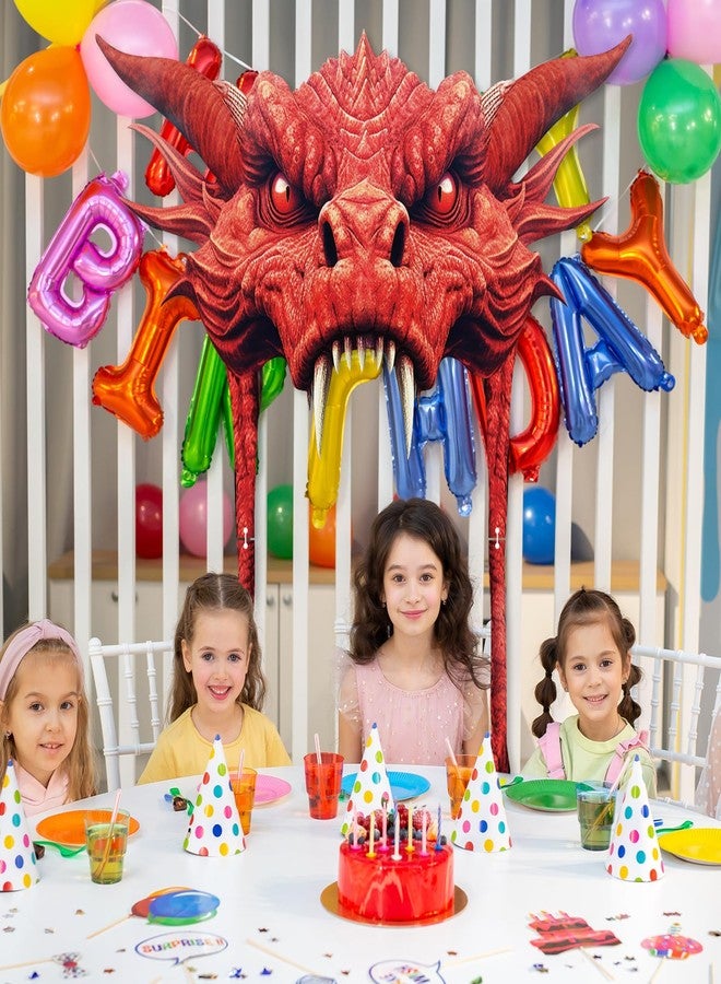 LUUFILx Dragon Birthday Party Decorations Dragon Door Banner Porch Sign for Boys Birthday Backdrop Hanging for Baby Shower Party Supplies Favors - Image 3