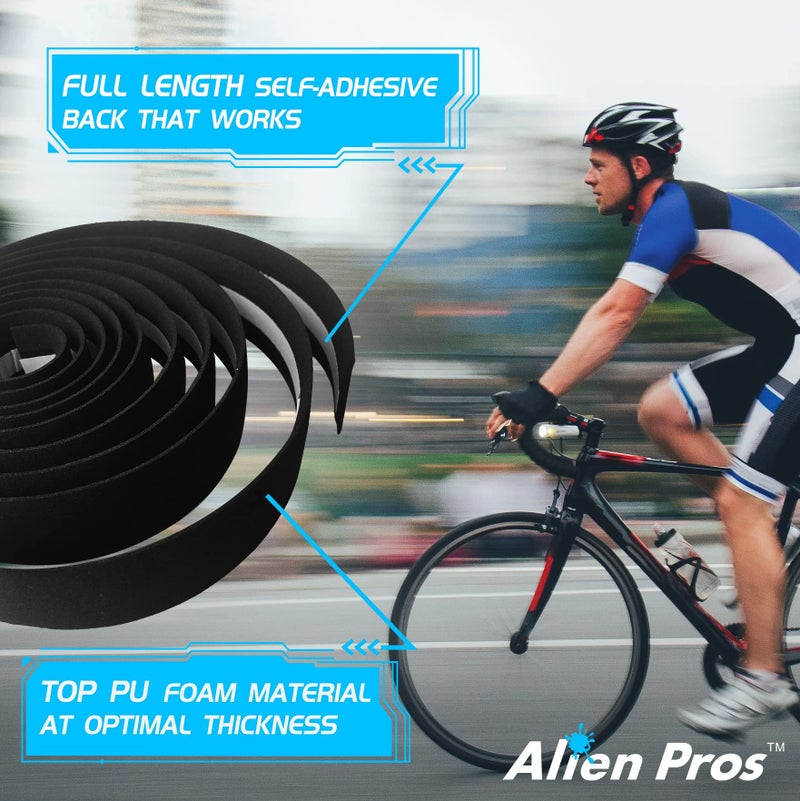 ALIEN PROS Bike Handlebar Tape EVA (Set of 2) White - Enhance Your Bike Grip with These Bicycle Handle bar Tape - Wrap Your Bike for an Awesome Comfortable Ride (Set of 2, White) - Image 5