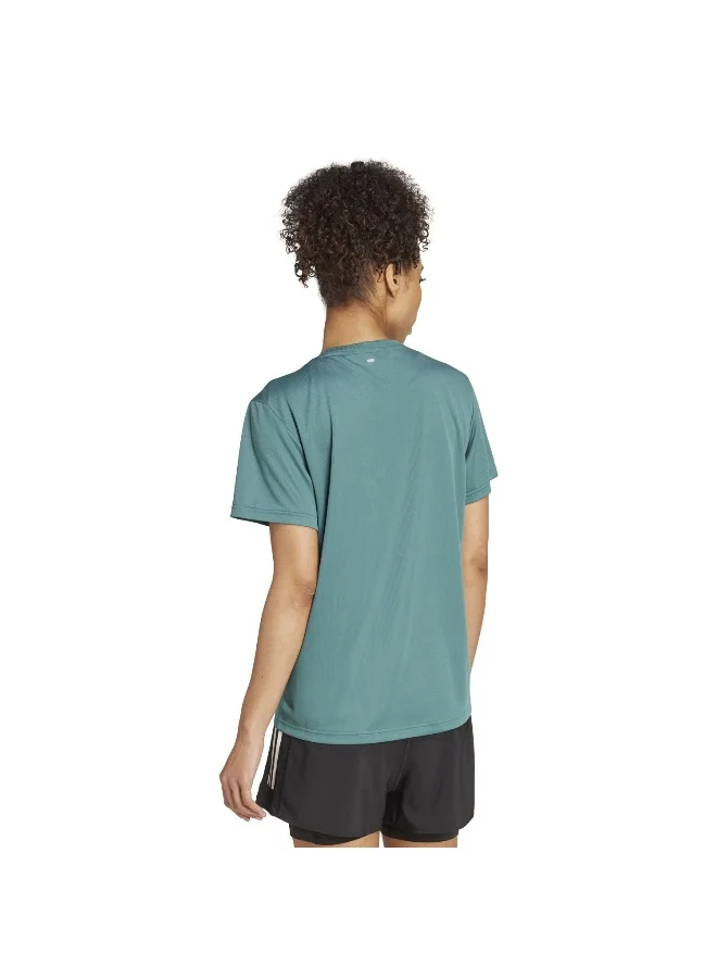 Adidas Adidas Run It Tee W Green Running T-Shirts For Women