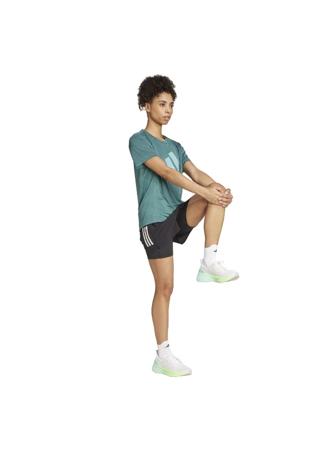 Adidas Adidas Run It Tee W Green Running T-Shirts For Women