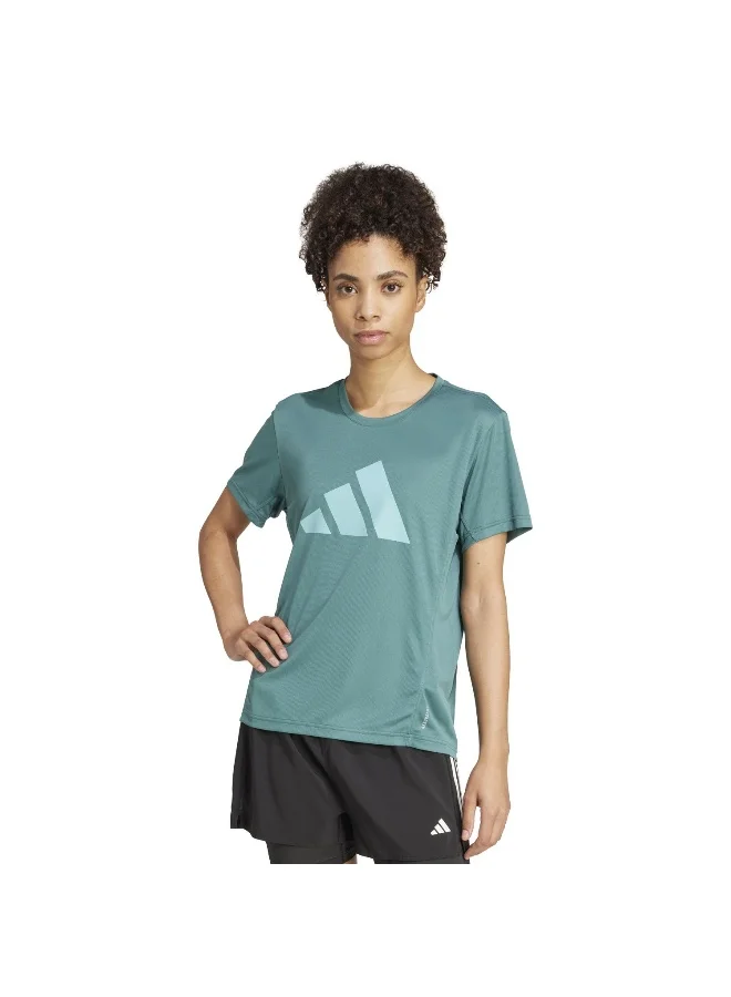 Adidas Adidas Run It Tee W Green Running T-Shirts For Women
