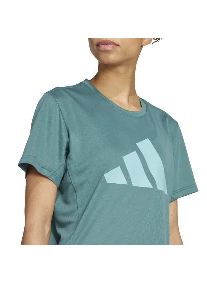 Adidas Adidas Run It Tee W Green Running T-Shirts For Women