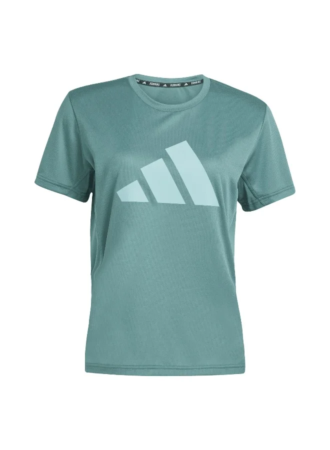 Adidas Adidas Run It Tee W Green Running T-Shirts For Women