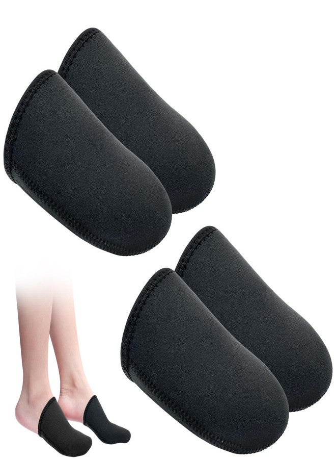KAHIT Neoprene Toe Covers 2 Pairs 3mm Reusable Toe Warmers Toe Warmers Reusable Heated Toe Warmers Ice Bath Toe Covers Toe Warmer Socks Heated Toe Socks Toe Covers for Ice Bath(2 Pairs-Black-M) - Image 1