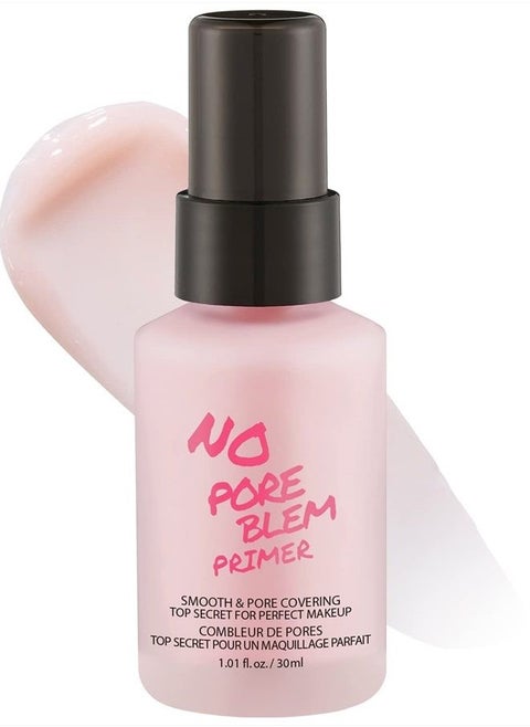 TOUCH IN SOL No Pore Blem Primer 1.01 fl.oz - Pore Minimizing, Sebum and Shine Control - Pore Filler Blurring Primer Before Makeup – Hydrates & Smooths Skin – With Collagen and Green Tea Extracts