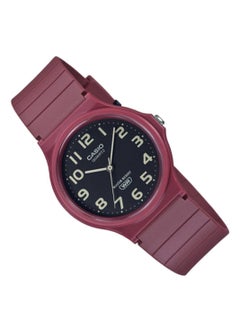 CASIO Casio ساعة أنالوج مقاومة للماء بسوار راتنج أحمر - MQ-24UC-4BDF - 34 ملم  - Image 2