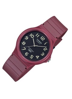 CASIO Casio ساعة أنالوج مقاومة للماء بسوار راتنج أحمر - MQ-24UC-4BDF - 34 ملم  - Image 3