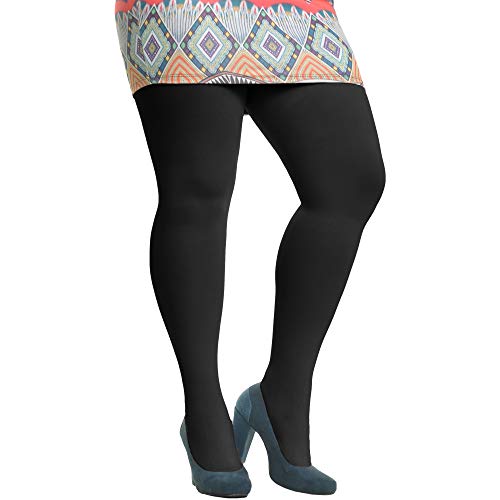 Angelina Women's Brushed Fleece Interior Thermal Fashion Tights (1-Pack), 009_BLK_OS - Image 3