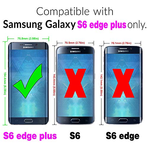 ELISORLI Compatible with Samsung Galaxy S6 Edge Plus Case Rugged Thin Slim Cell Accessories Anti-Slip Fit Rubber TPU Mobile Phone Full Body Cover for Glaxay S6edge + S 6edge 6s 6 Edge+ women Men Black - Image 2
