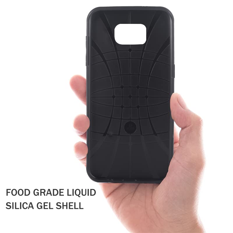 ELISORLI Compatible with Samsung Galaxy S6 Edge Plus Case Rugged Thin Slim Cell Accessories Anti-Slip Fit Rubber TPU Mobile Phone Full Body Cover for Glaxay S6edge + S 6edge 6s 6 Edge+ women Men Black - Image 5
