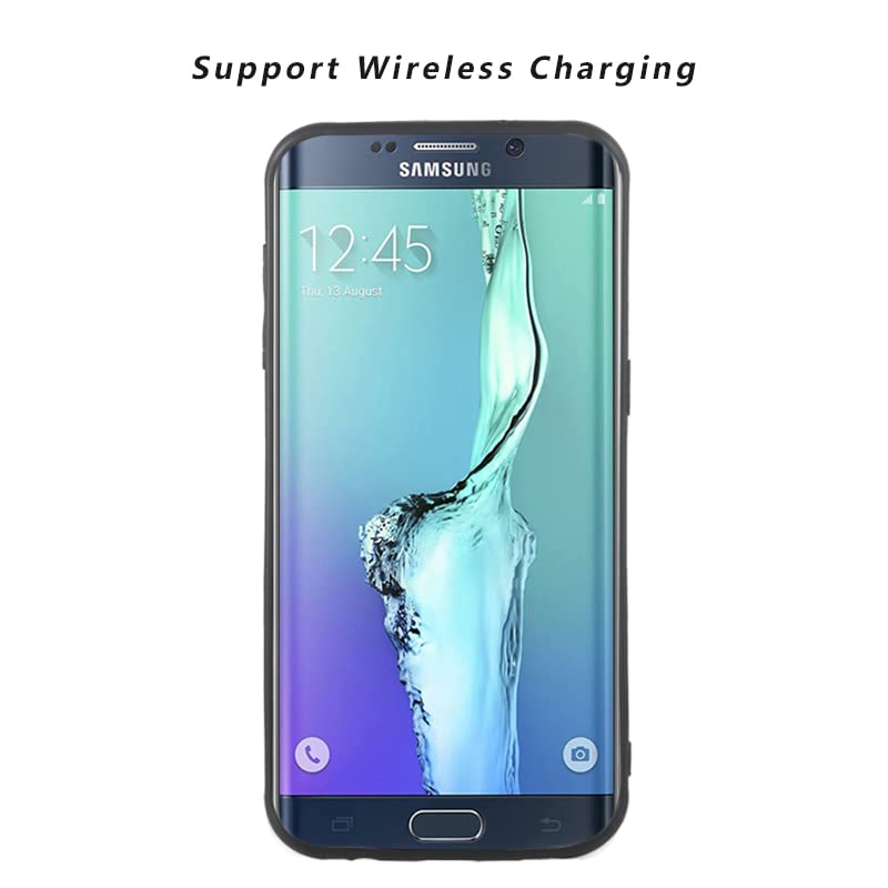 ELISORLI Compatible with Samsung Galaxy S6 Edge Plus Case Rugged Thin Slim Cell Accessories Anti-Slip Fit Rubber TPU Mobile Phone Full Body Cover for Glaxay S6edge + S 6edge 6s 6 Edge+ women Men Black - Image 4