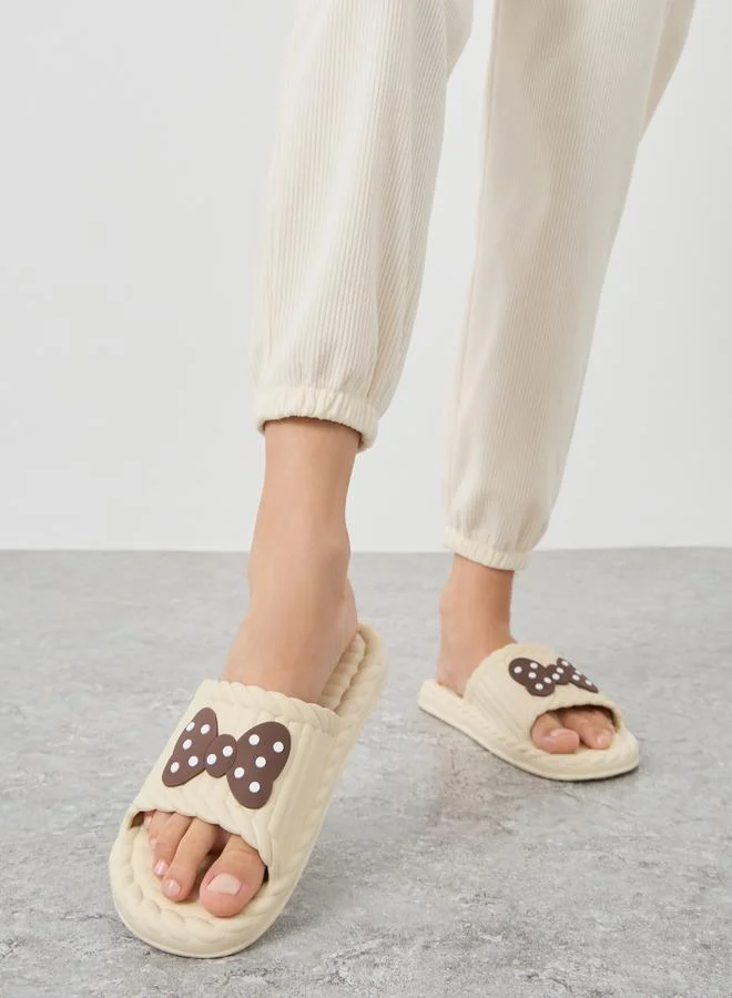 Take Two Take Two Bow Design Foam Slipper