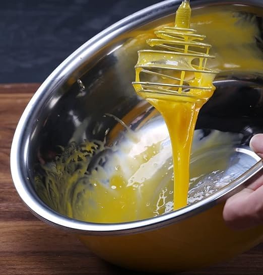 SEKOY SEKOY 1PCS Handheld Wire Egg Stainless Steel Balloon Galaxy Spring Whisk Hand Egg Mixer Eggbeater Whisking Blender Stirring Beater Milk Cream Frother Flour Stirrer for Family Restaurant Kitchen - Image 5