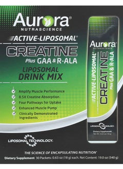 Aurora Nutrascience Active Liposomal® Creatine Plus GAA & RALA 30 Packets 0.63 oz (18 g) Each 
