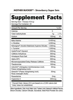 Bucked Up Mother Bucker Pre-Workout 390grams Strawberry Super Sets  - Image 3
