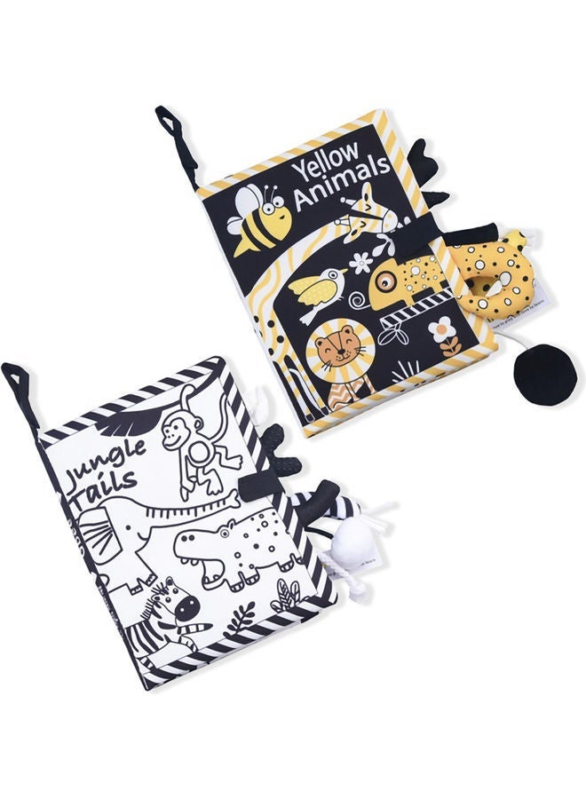 NIBEMINENT 2-Piece Baby Cloth Early Education Soft Book Set 18.5 x 15cm - Image 1