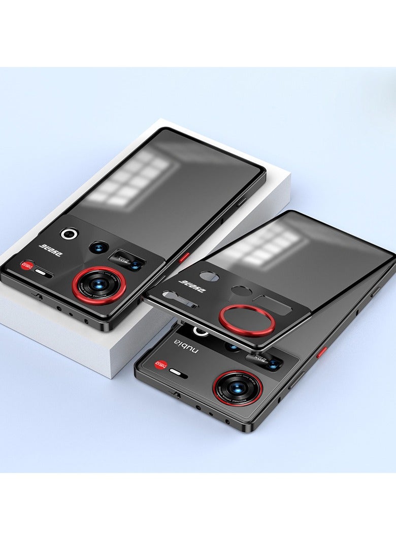 general Case Compatible with ZTE Nubia Z70 Ultra, Single-sided Snap Phone Case with Metal Frame  Translucent Frosted Back Panel, Metal Anti-fall Protective Cover - Image 1