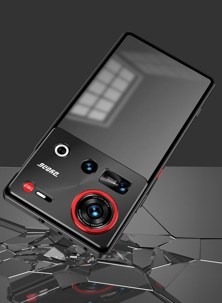 general Case Compatible with ZTE Nubia Z70 Ultra, Single-sided Snap Phone Case with Metal Frame  Translucent Frosted Back Panel, Metal Anti-fall Protective Cover - Image 5