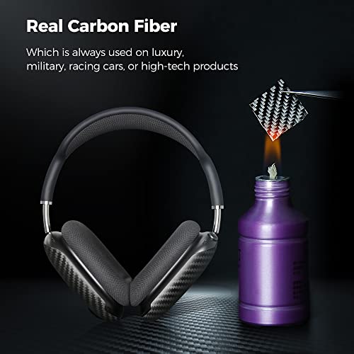 MONOCARBON Real Carbon Fiber Case for Airpods Max(2024 & 2020),Military Grade Protective Hard Cover for Apple Airpods Max Headphone from Daily Scratch,High-End Luxury Essential Accessories - Image 3